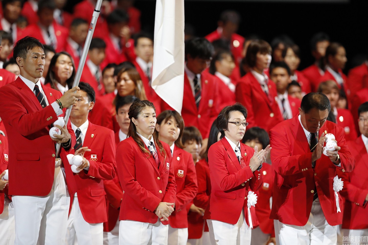 日本举办奥运出征仪式 运动员情绪高昂